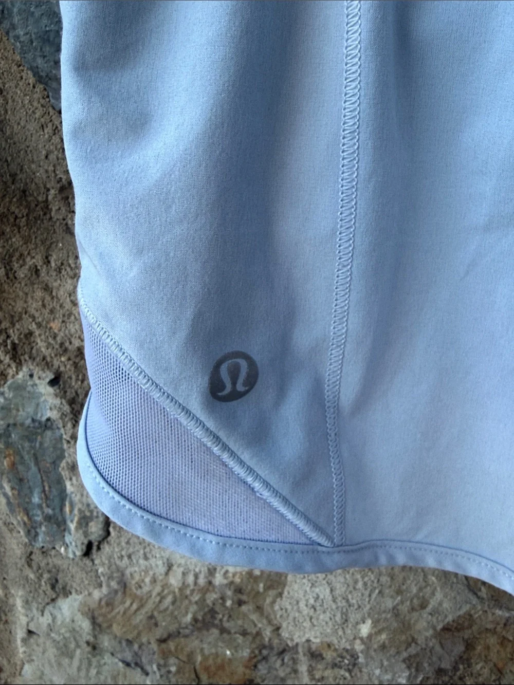 Lululemon Speed Up Short Size 6 Light Blue Mesh Trim Running Athletic Shorts